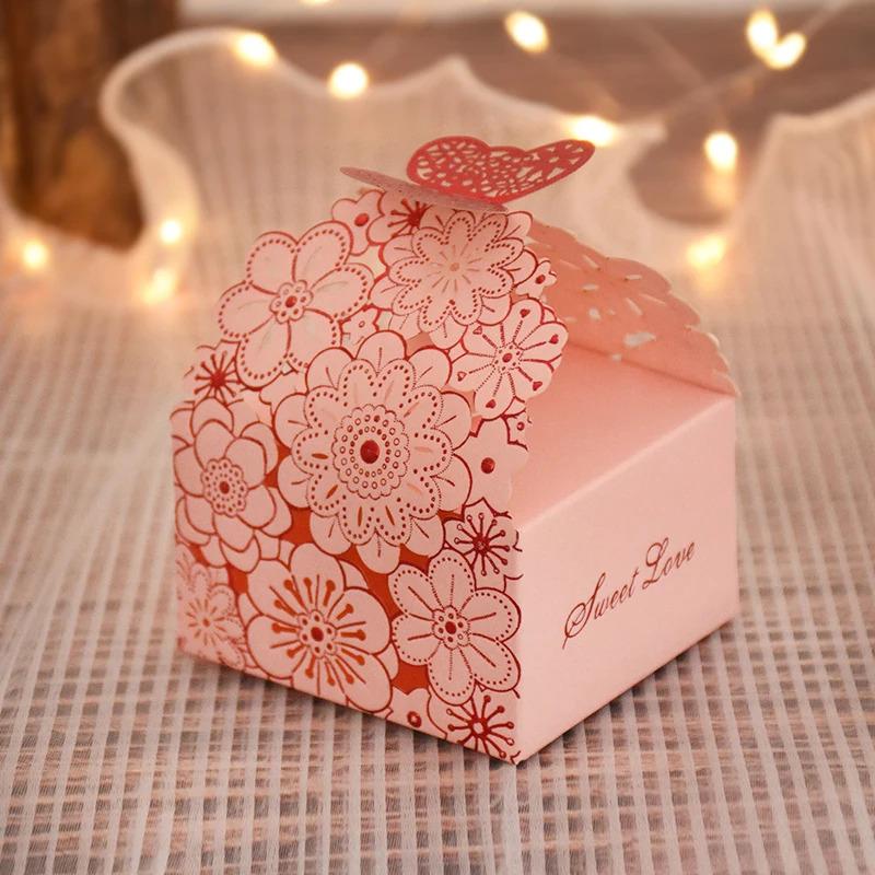 10-Piece Butterfly Candy Boxes - Wedding Chocolate Gift Packaging, Birthday Party & Baby Shower Decorations