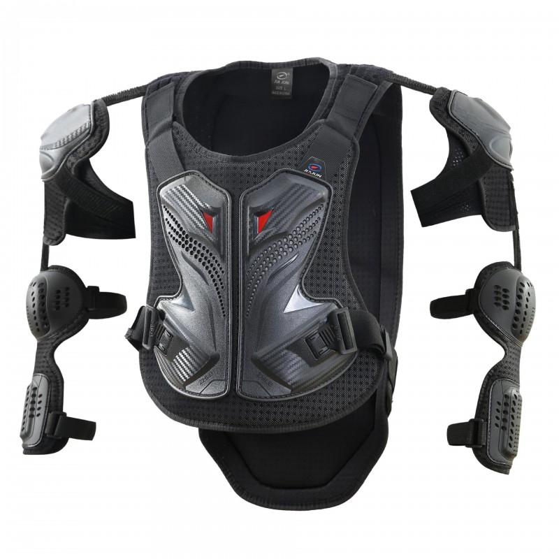 Adult Motorcycle Armor Riding Gear Set Off-Road ATV Dirt Bike Protection With Knee Elbow Shoulder Pads Black
