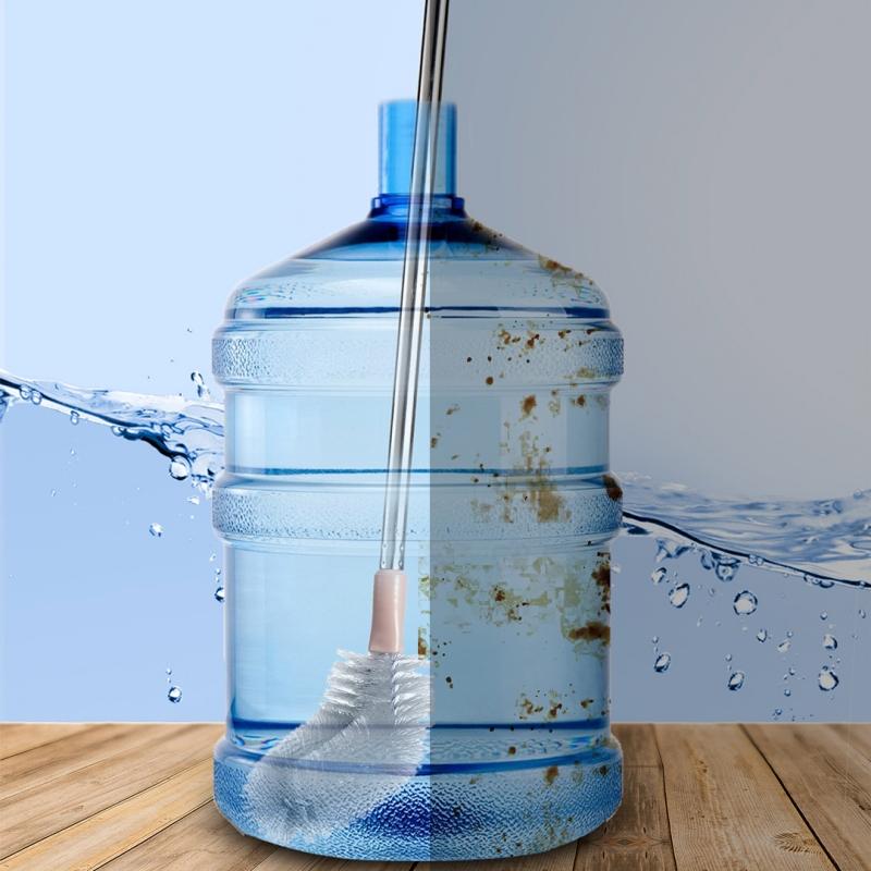 Household Cleaning Brush Plastic Water Dispenser Water Bucket Cleaning Brush Washing Cleaner Gadgets With Stainless Steel Rod