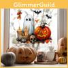 Halloween Pumpkin Ghost Candle Wall Sticker Pvc Decor For Living Room And Bedroom