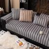 Winter Thickened Plush Sofa Cushion Simple Solid Color Home Living Room Decoration Soft Comfortable Non-slip Settee Seat Cushion