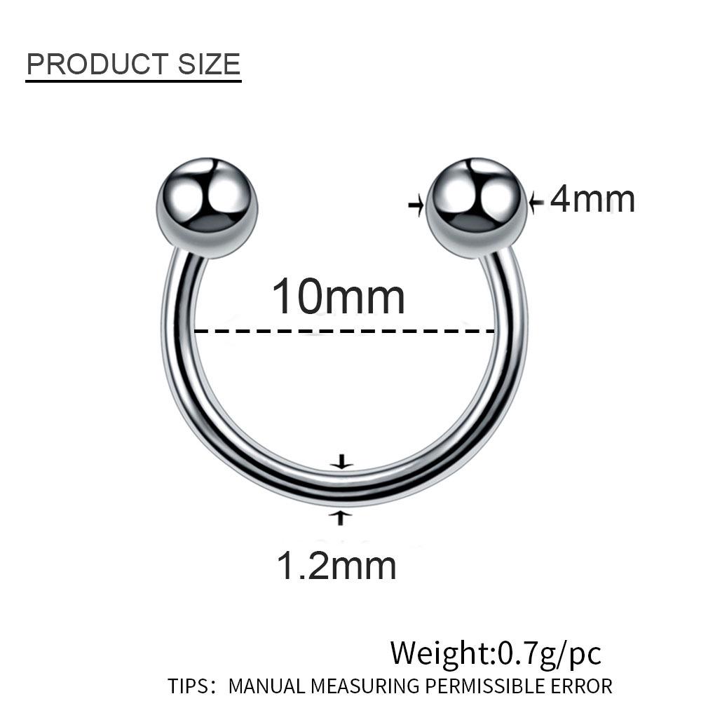 European & American CBR Titanium Steel Nose & Ear Cartilage Ring