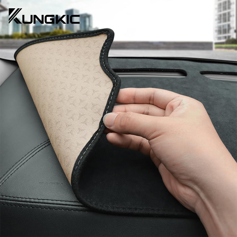 Flanell Armaturenbrettabdeckung für Fiat 500 2008-2025 Abarth 595 2012 2013 2014 2015 2016 2017 2018 2019 2020 2025-2025 Sonnenschutz Matte Teppich Pad