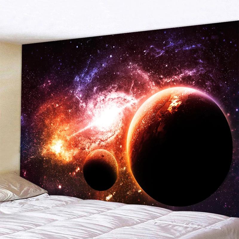 Cosmic Planet Home Decoration Tapestry Background Cloth  Yoga Mat Bed Sheet Sofa Blanket