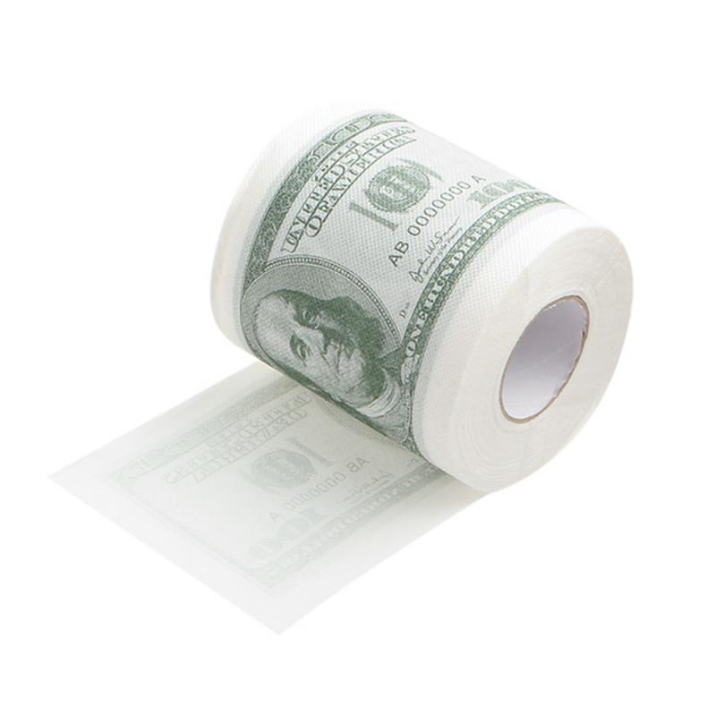 New Funny One Hundred Dollar Bill Toilet Roll Paper Money Roll $100 Novel Gift Household Merchandises Household Cleaning