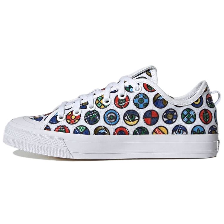 Adidas Originals Craig Karl X  Nizza Rf All Over Print Casual Low Top Sneakers Unisex Sneakers White Blue Red GY7915