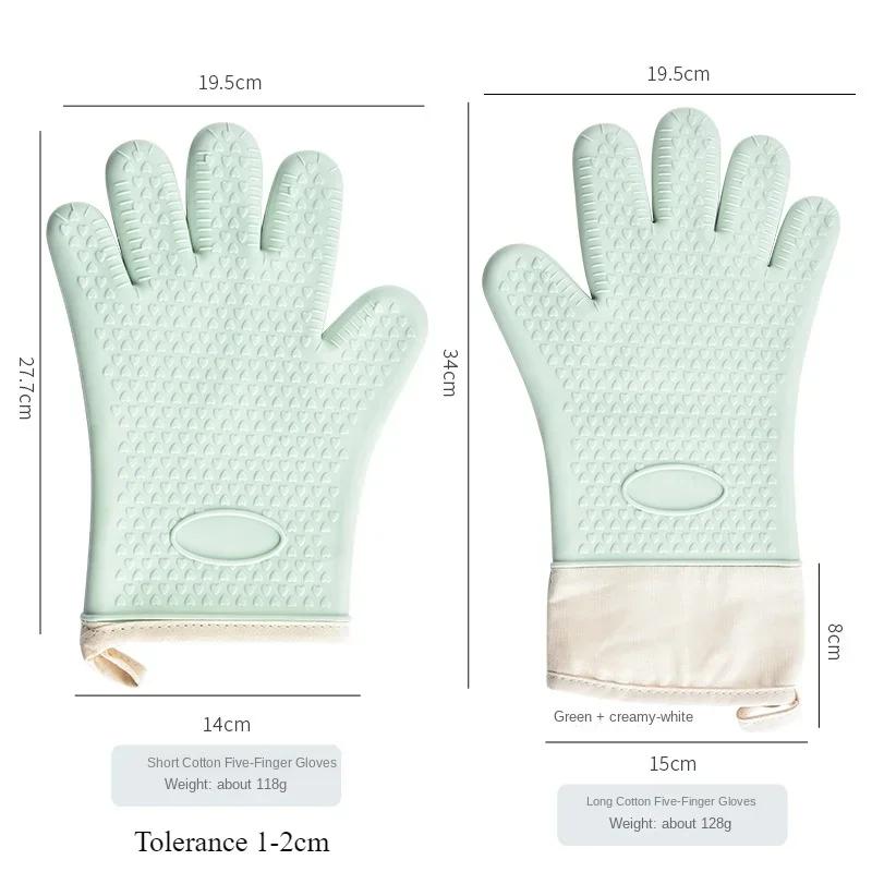 Kochwerkzeuge und Grill Anti-Rutsch Ofenhandschuhe Verbrühschutzhandschuh Topflappen Fäustlinge Hand Silikon Bar. Topfkocher Küche Neu