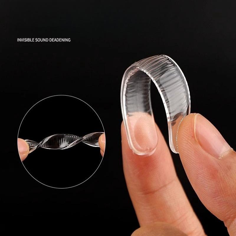 Round Transparent Soft Silicone Non-slip Door Stopper Muffler Wall Protector Self-adhesive Door Handle Bumper Protective Plug