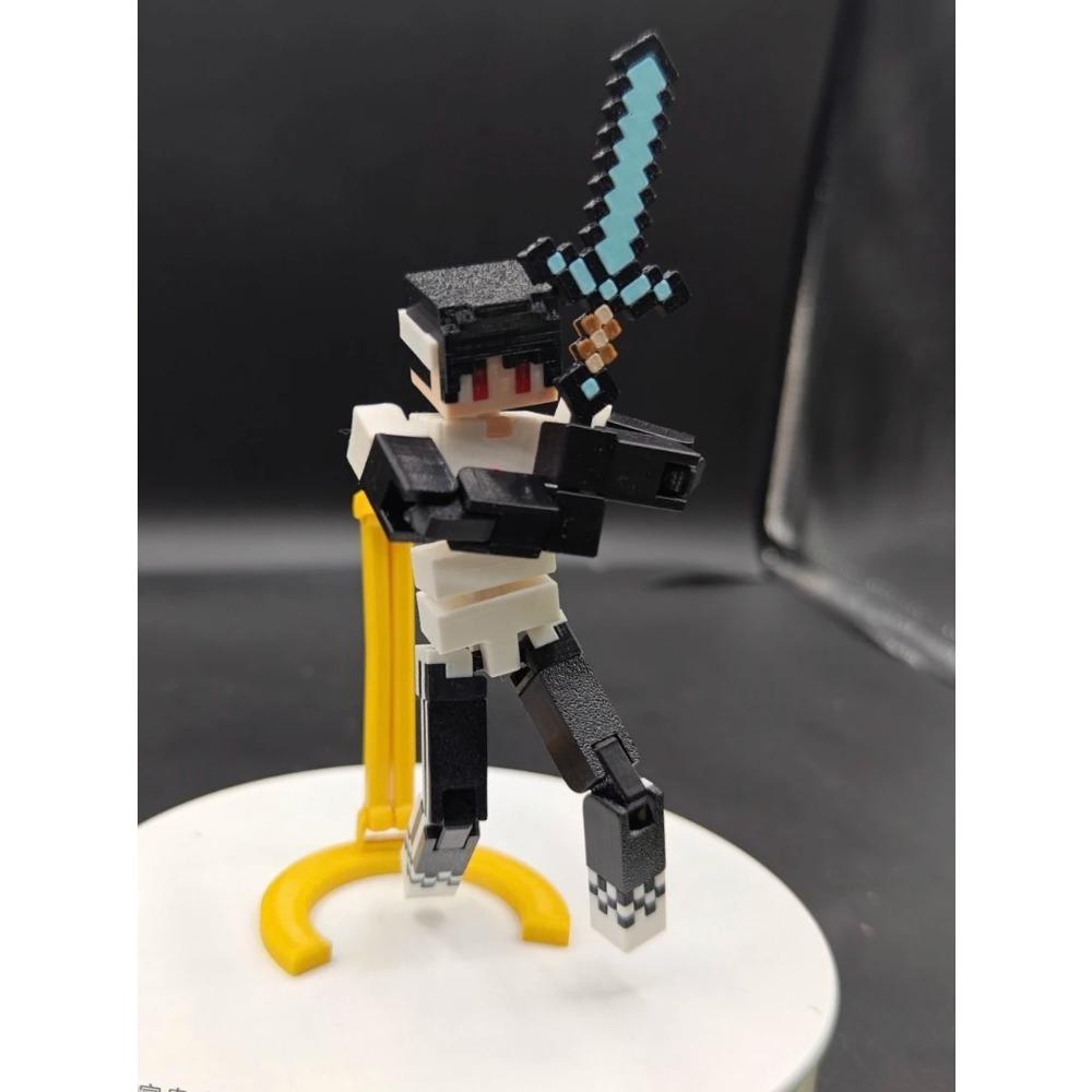 3D Printed MC Muffin Squad Multi-articular Annoying villagers Zombie Mobile Assembled Finished Model Toys