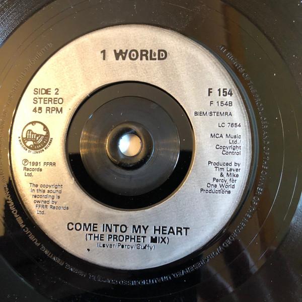 

7inch Record 1 WORLD - Come Into My Heart F154 FFRR 1991 UK Dance & Electronica Used