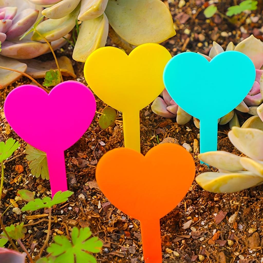 20pcs-Plastic inserted ground plant and flower labels, outdoor garden plant labels, reusable plant labels-random color