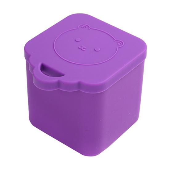 Silicone Bear Bunny Dips Containers Salad Dressing Container Condiment Snacking Box with Lids Food Safe Lunchbox Organizer for Kids