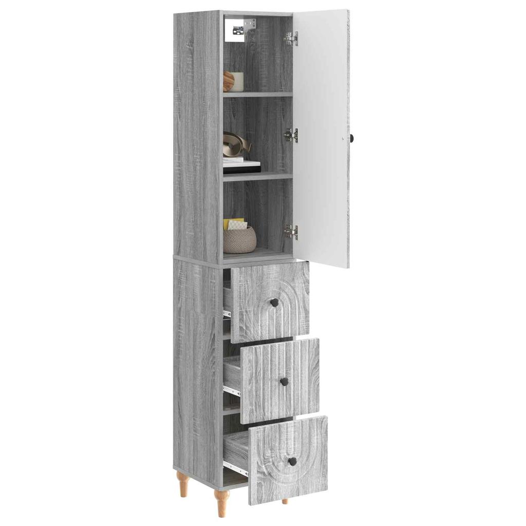 Cabinet Set 2 pcs 33 x 34.5 x 90 cm engineered wood
