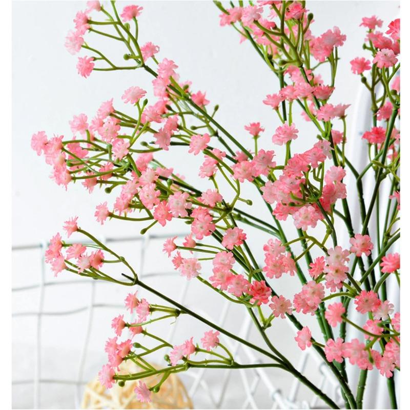 5/10Pcs Artificial Flowers Bouquet Plastic Gypsophila Fake Flower for Wedding Centerpieces Babys Breath Party Home Room Decor