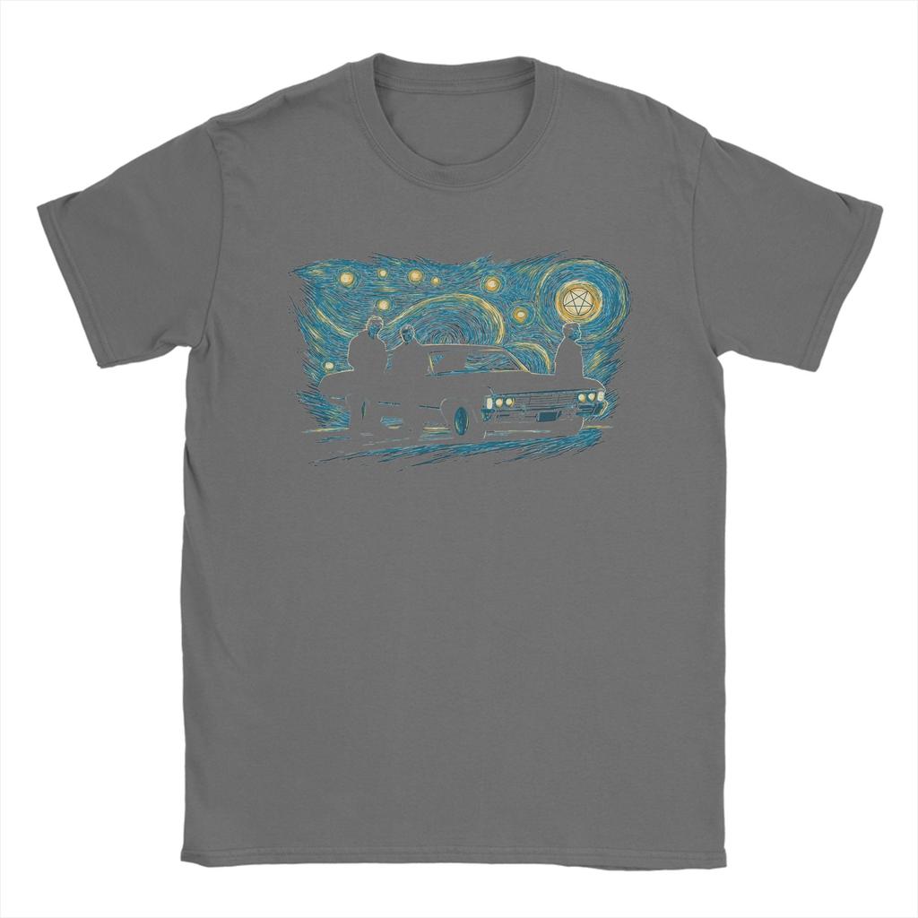 Men TShirts Supernatural Night Fashion Cotton Tees Short Sleeve  T Shirt Round Neck Clothes Graphic