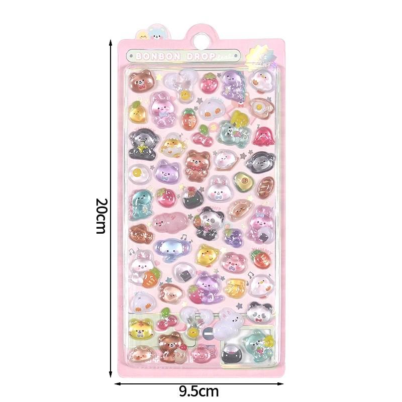 3D Cartoon Animal Stickers Kawaii 3D Decoration Stickers Stationery Sticker Scrapbook Sticker Decals DIY Phone Case Sticker