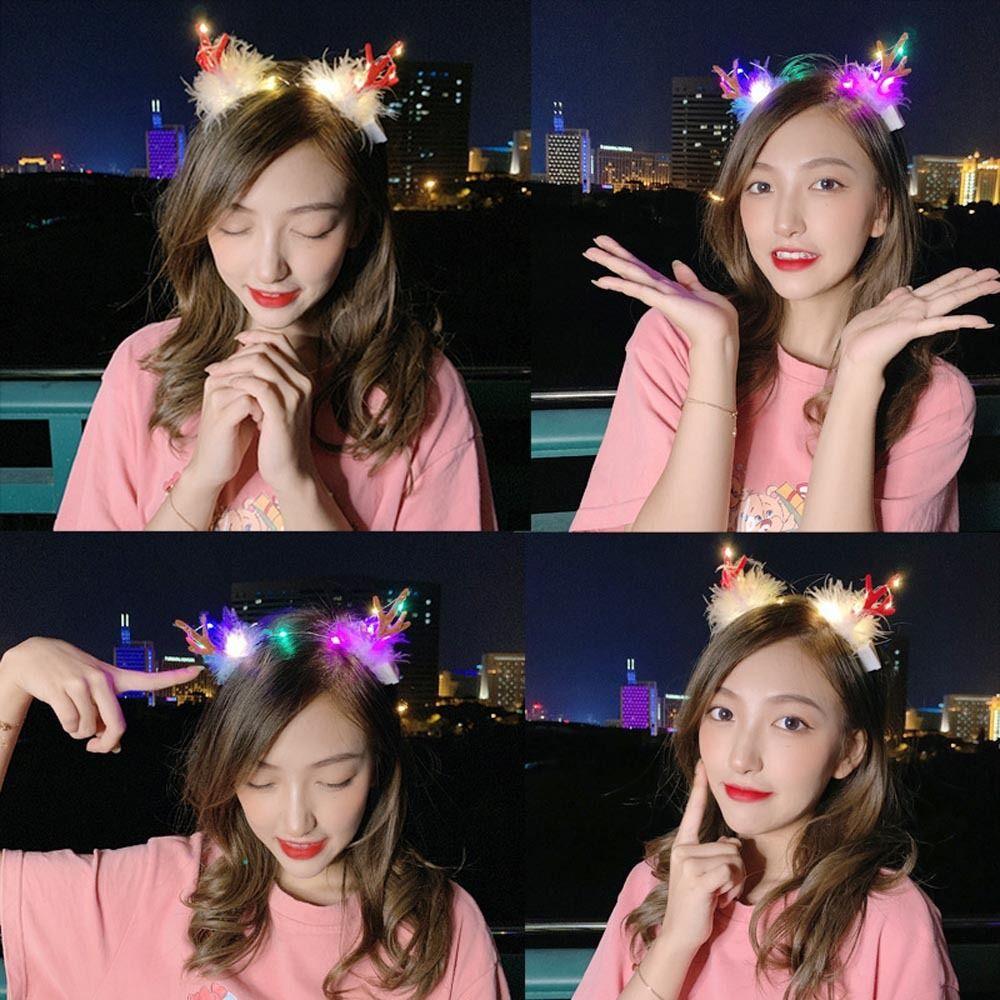 Cosplay Funny Vocal Concert Women Hair Hoops Korean Style Hairbands Christmas Headbands Elk Antler
