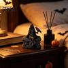 Gothic Crow Queen Figurine 3D Printed Figurine, Cloaked Robe Statue with Detailed Ornate Collectible Crow, Spooky Desktop Ornament for Home