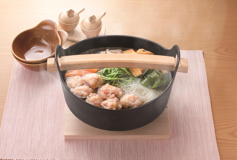 Ishigaki Delish Life Cast Iron Pot, 18cm, with detachable handle, suitable for various dishes, 4565