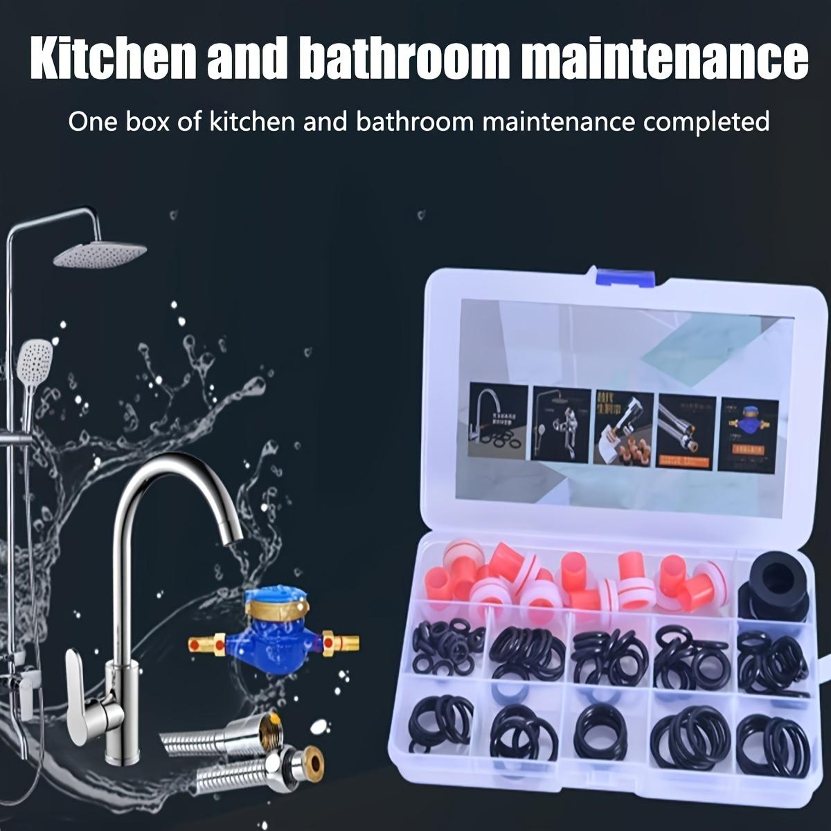 Faucet Sealing O-ring Gasket Maintenance Accessories Set,Pipe Plugs Pads Silicone Seal Gaskets