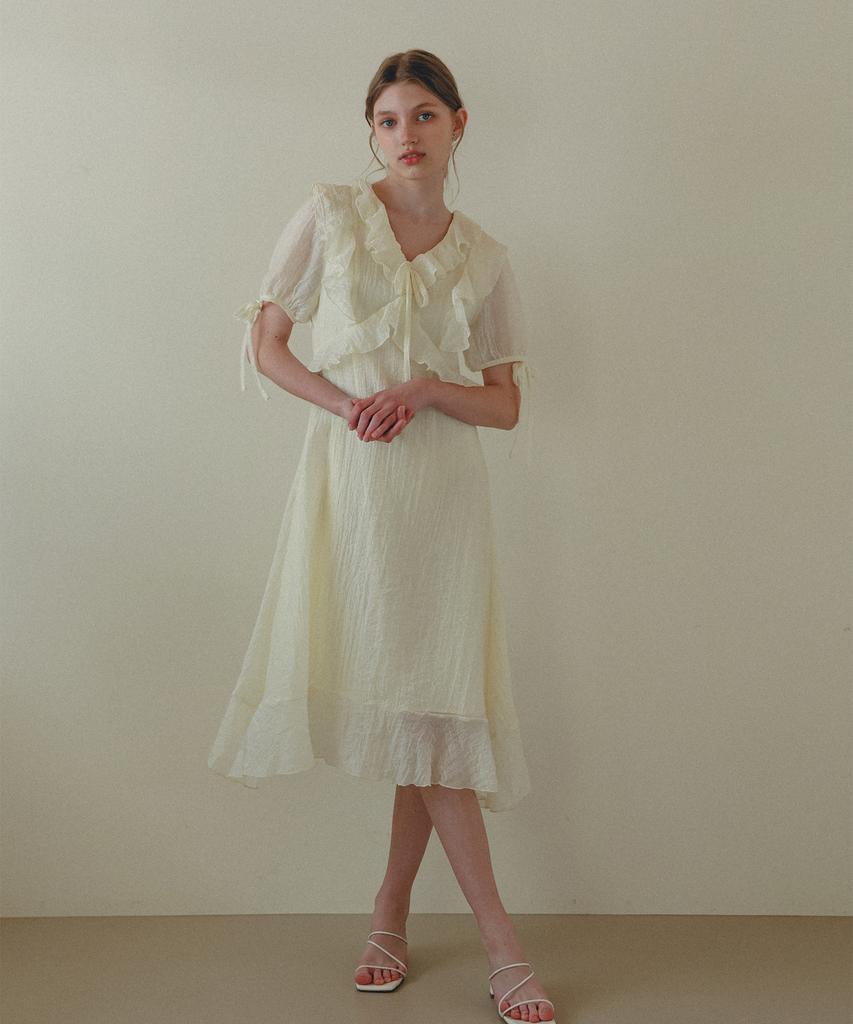 HYBERNAT Frill Dress_Cream