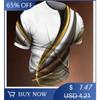 Men'S Printed T-Shirt,Polyester Knit Fabric,Crew Neck,Regular Fit,Breathable Patterned Sports Tee,Summer Casual Fitness Top