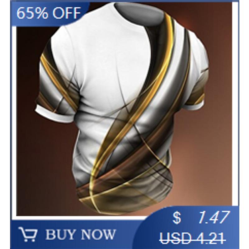 Men'S Printed T-Shirt,Polyester Knit Fabric,Crew Neck,Regular Fit,Breathable Patterned Sports Tee,Summer Casual Fitness Top