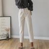 2022 Autumn Winter Korean Stytle Streetwear Vintage High Waist Casual Solid Color HaremWoolen Trousers Wool Straight Pants Women