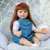 23’’ Baby Girl Cuddle for Doll Reborn Simulation Toy Lovely Heavy Weight Lifelike Toy with Rooted Hair Newborn Birthday