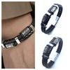 Herren-Lederarmband mit Perlen im Wikingerstil