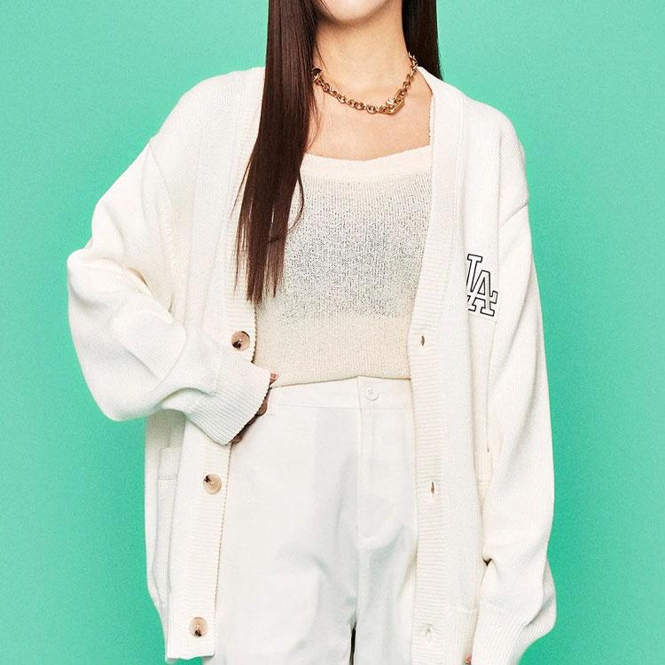 New MLB Knitwear Unisex Ivory 3AKCB0131-07IVS