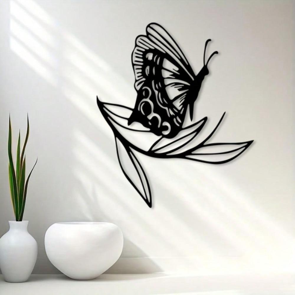 Metal Butterfly Wall Art Sculpture Complex Wing Design Weather Resistant Indoor Outdoor Decor Garden Gift
