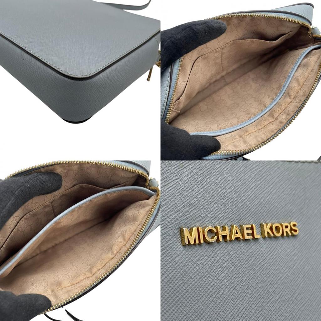 Used Michael Kors Cross Body Bag JET SET JET SET ITEM EW Large Crossbody BagShoulder Bag Light Blue/blue Leather Women