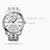 Men's Watch Fully Automatic Mechanical Watch Perpetual Calendar Large Dial Steel Band Waterproof Casual Watch Steel Band All White RA-BA0004S10B