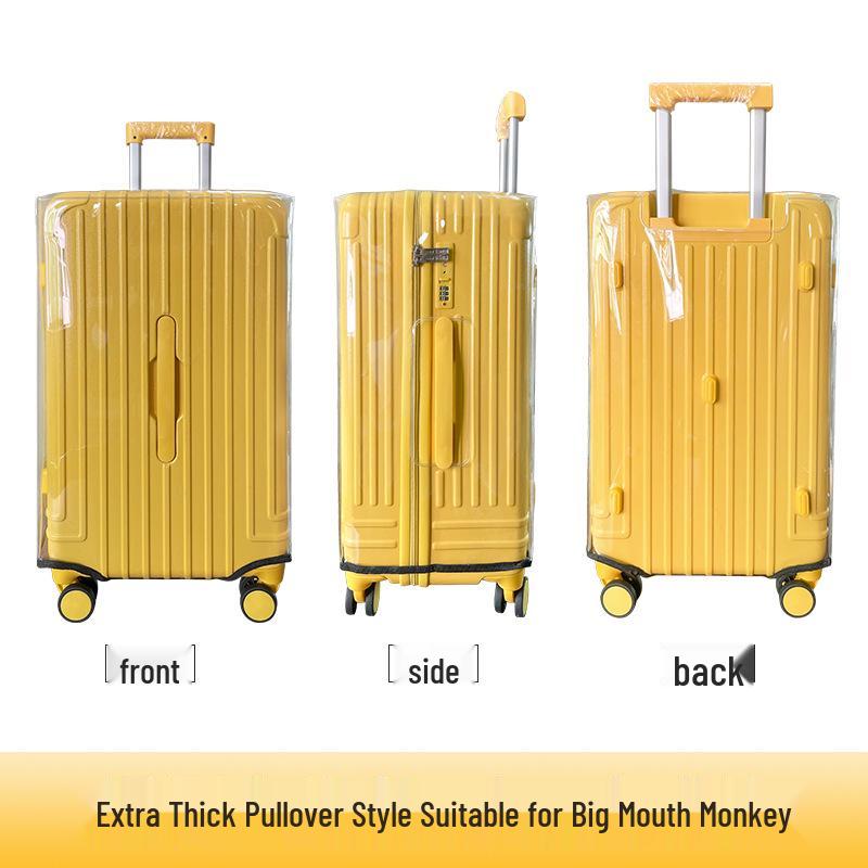 Ultra-Thick Transparent PVC Suitcase Protector for Checked Luggage, Anti-Drop Dust Cover for Travel