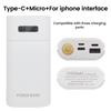 Power Bank Case for 18650/18700/20700/21700 Battery Pack No Soldering Fast Charging Charger DIY USB Power Bank for Cellohone