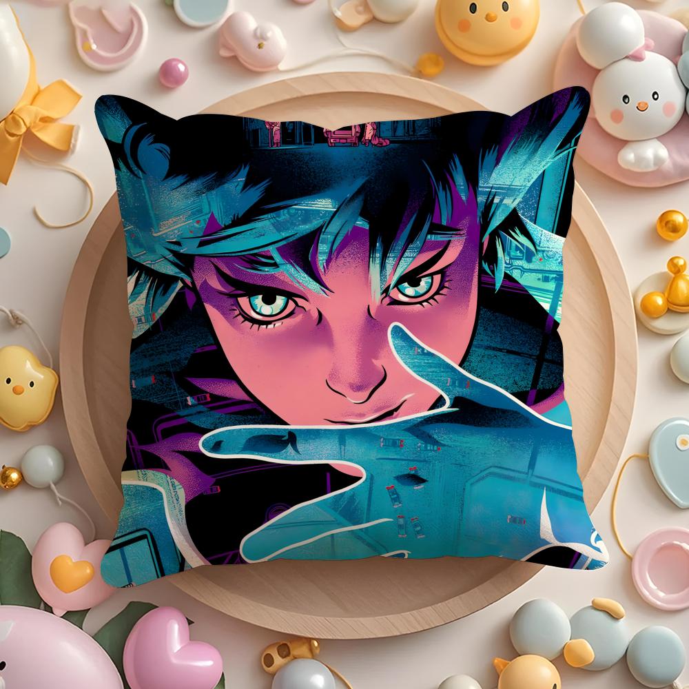 G-Ghost in the S-Shell Cushion Cover Home & Car Multi-Scene Pillow Cover - Reversible, Soft & Durable for Daily Use