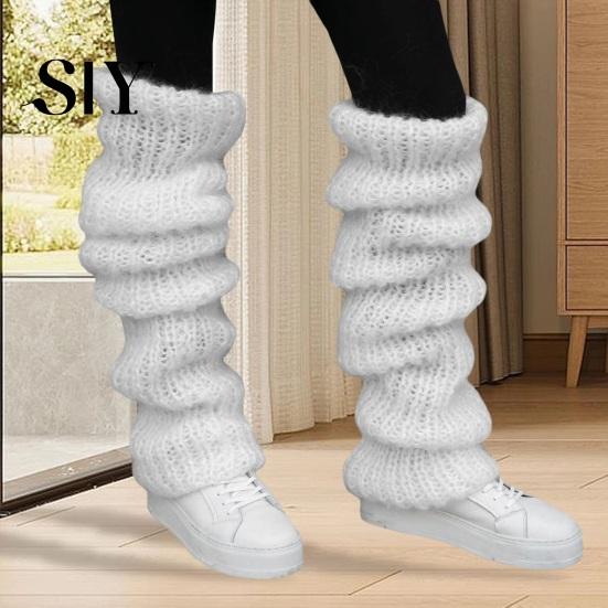 Soft And Cozy Women Socks 1 Pair Winter Calf Thick Knitted Solid Color Anti-slip Warm Pile Comfortable For Leg Warmers JK Boots Stocking Lolita