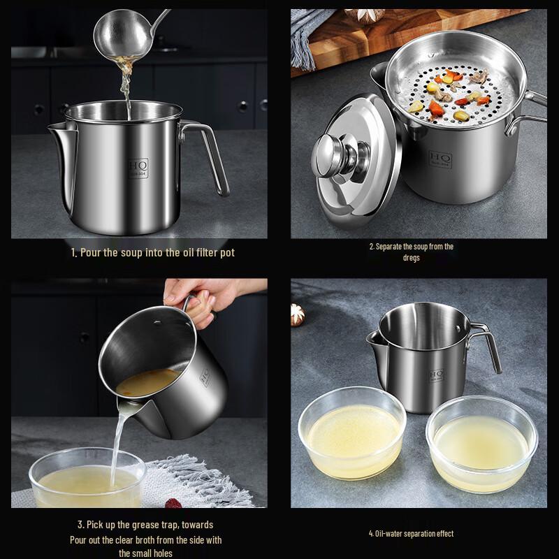 LISM 304 Stainless Steel Oil-Soup Separator Pot