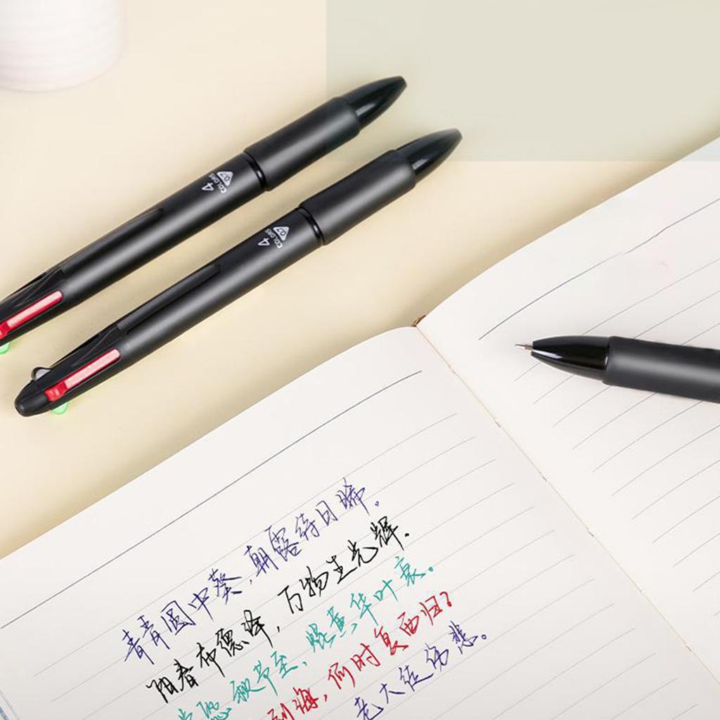 12Pcs Multicolor Pen for Student Adult Noting 4 Color-in-1 Ballpoint Pen Retractable Ballpoint Pen Stocking Fillers