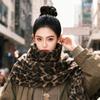 Retro leopard print fringed scarf women's new autumn and winter fashion matching atmosphere warm and cold neck scarf shawl