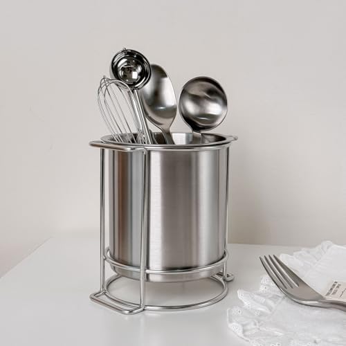 IMEEA Chopstick Holder, Kitchen Tool Stand, SUS304 Stainless Steel, Cutlery Stand for Commercial Kitchens, Storage for Chopsticks, Forks, Spoons, Ladl