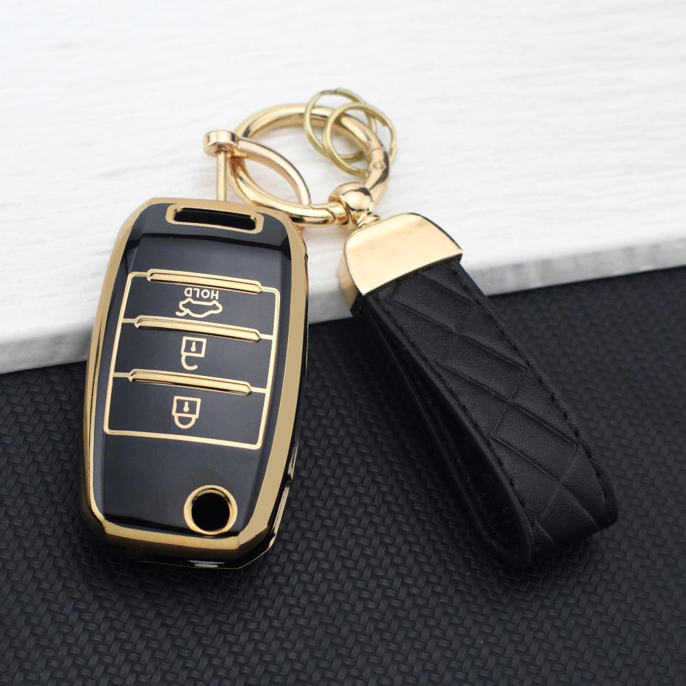 TPU Car Key Case for KIA RIO 3 K2 K3 K4 K5 Sportage Picanto Optima Soul Ceed Sorento Forte Stinger 3/4 Buttons Cerato Key Cover