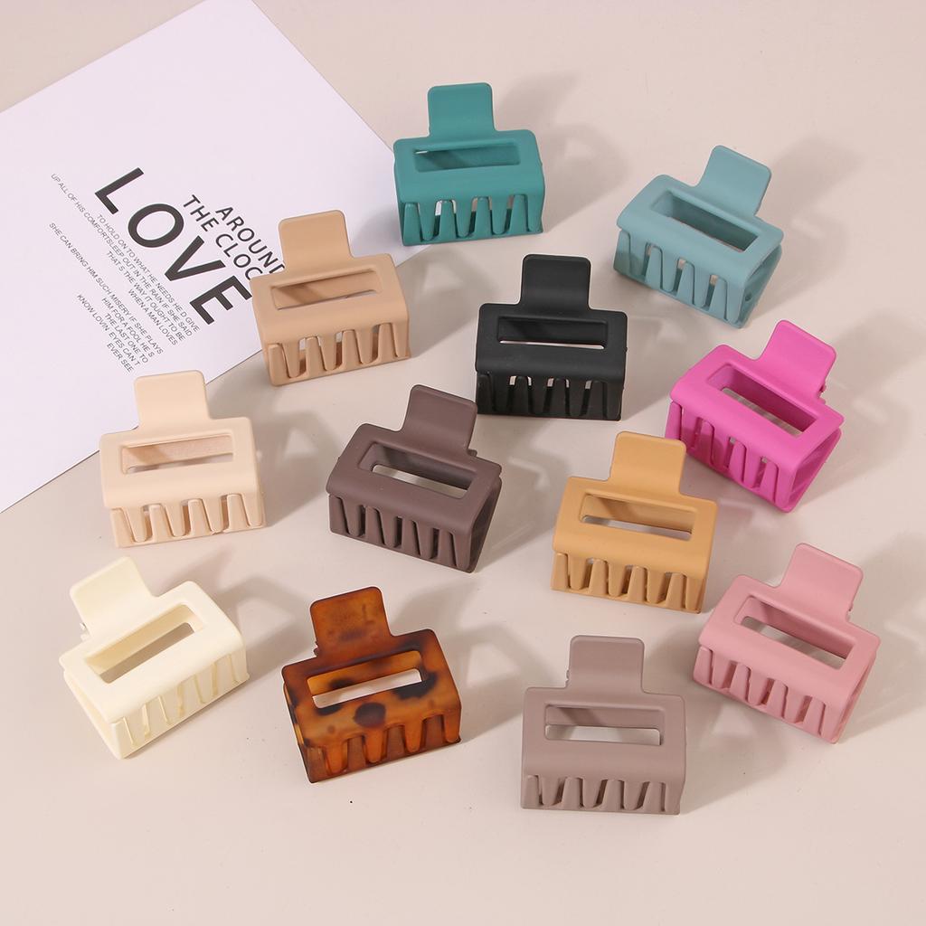 Seamless Spray Paint Cross-border Frosted Hair Clip Rectangular Claw Clip Large Hair Shark Clip