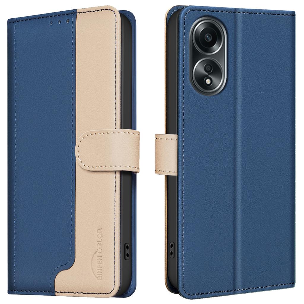 For Oppo A58 4G Case Splicing Color Wallet Leather Cover