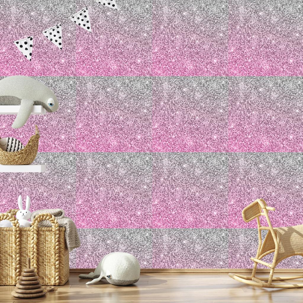 Purple and gray glitter wallpaper for living room and bedroom 50x1000