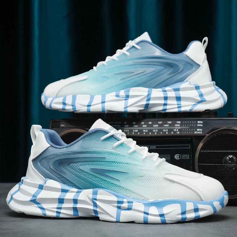 

2025 summer new men s shoes graffiti platform low-top shoes mesh breathable casual trend board shoes student white shoes 39