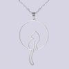 Cat Moon Necklace for Women Round Pendant Hollow Charm Stainless Steel Jewelry on the Neck Cute Gift Accessories 2026 Trend New
