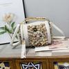 Handmade Ruffled Pillow Bag for Women  Casual Silver Bucket  Messenger Shoulder Bag