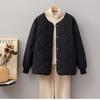 Short Diamond-Quilted Cotton Coat Women's Autumn Winter Lightweight Versatile Loose Padded Jacket